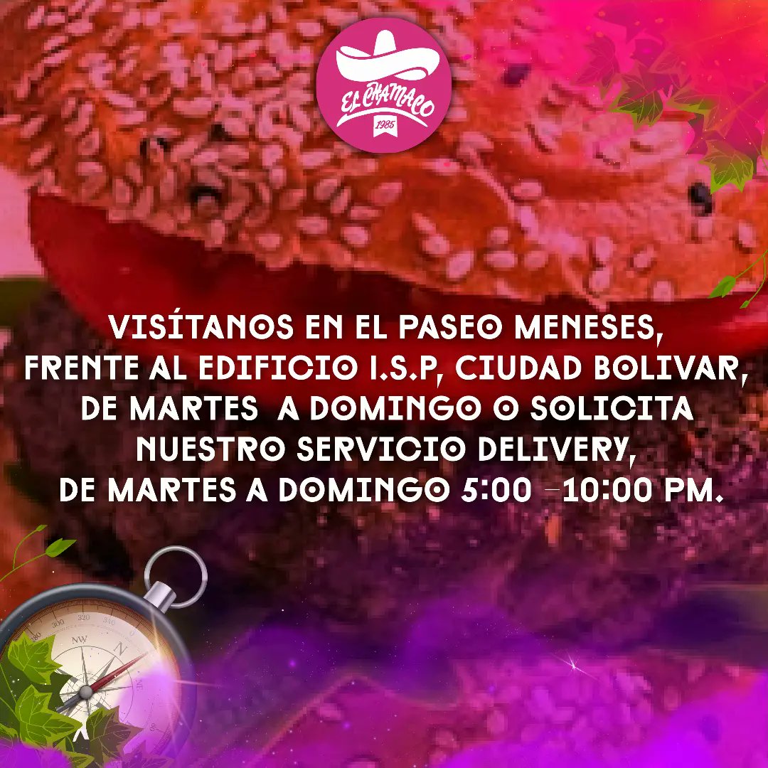 lapromo92udo's tweet photo. Hoy le damos la Bienvenida a EL CHAMACO como patrocinate oficial de nuestro evento: AVALON La Revelación🎡✨

Si de comida rápida hablamos, que mejor lugar para ir a disfrutar que EL CHAMACO, quien con sus peculiares hamburguesas y perros calientes han cautivado muchos paladares. https://t.co/H2OAIsDiTy
