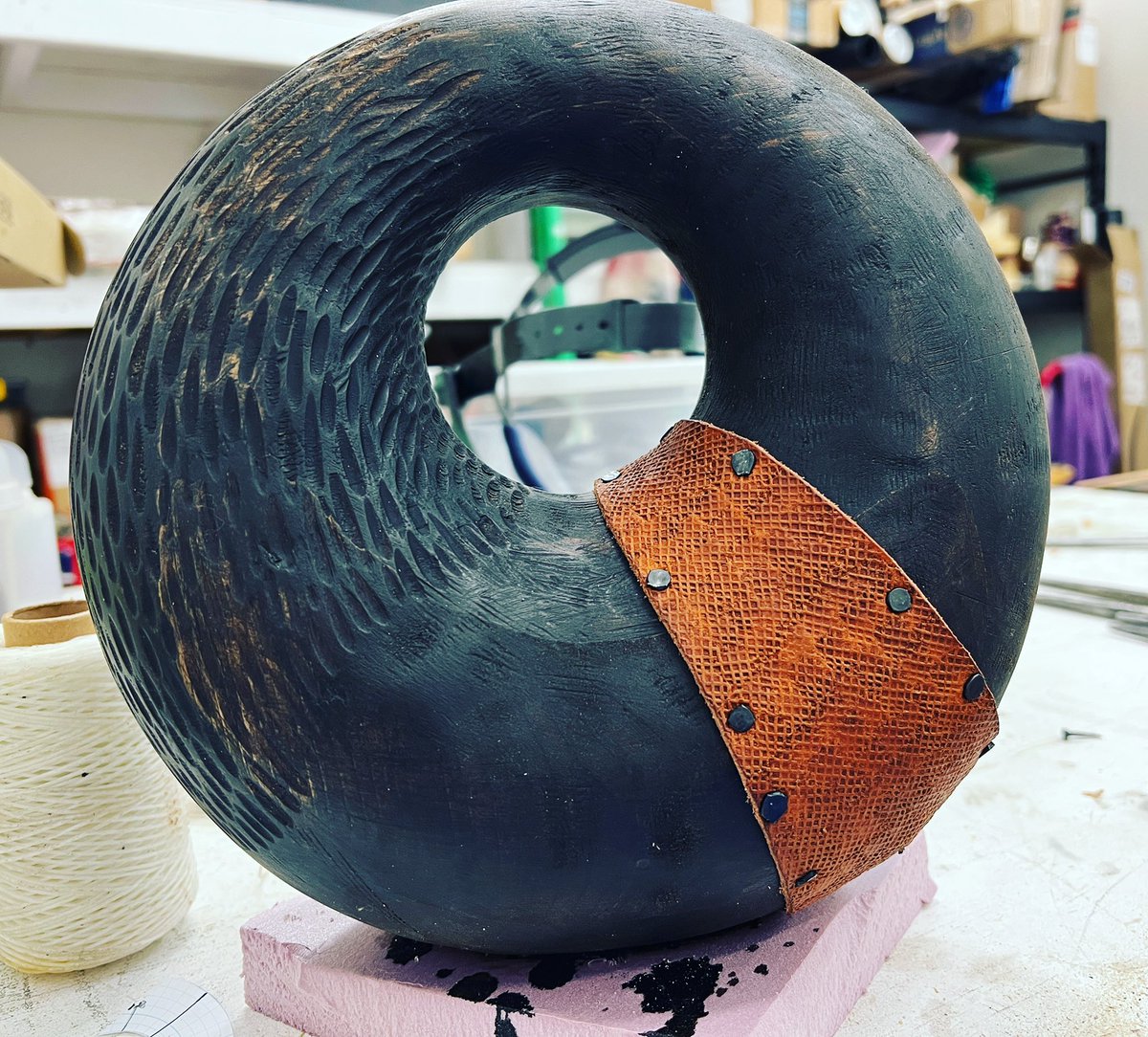 bladesworkshop's tweet photo. Far as I got today but worked out a number of problems, will get more time tomorrow and Monday. Now for more reading #art #artist #gradschool #gradstudent #MFA #ua #universityofalabama #sculpture #metal #blacksmith #wood #craft #ceramic #occult #pagan #icon https://t.co/0Q3VIel42V