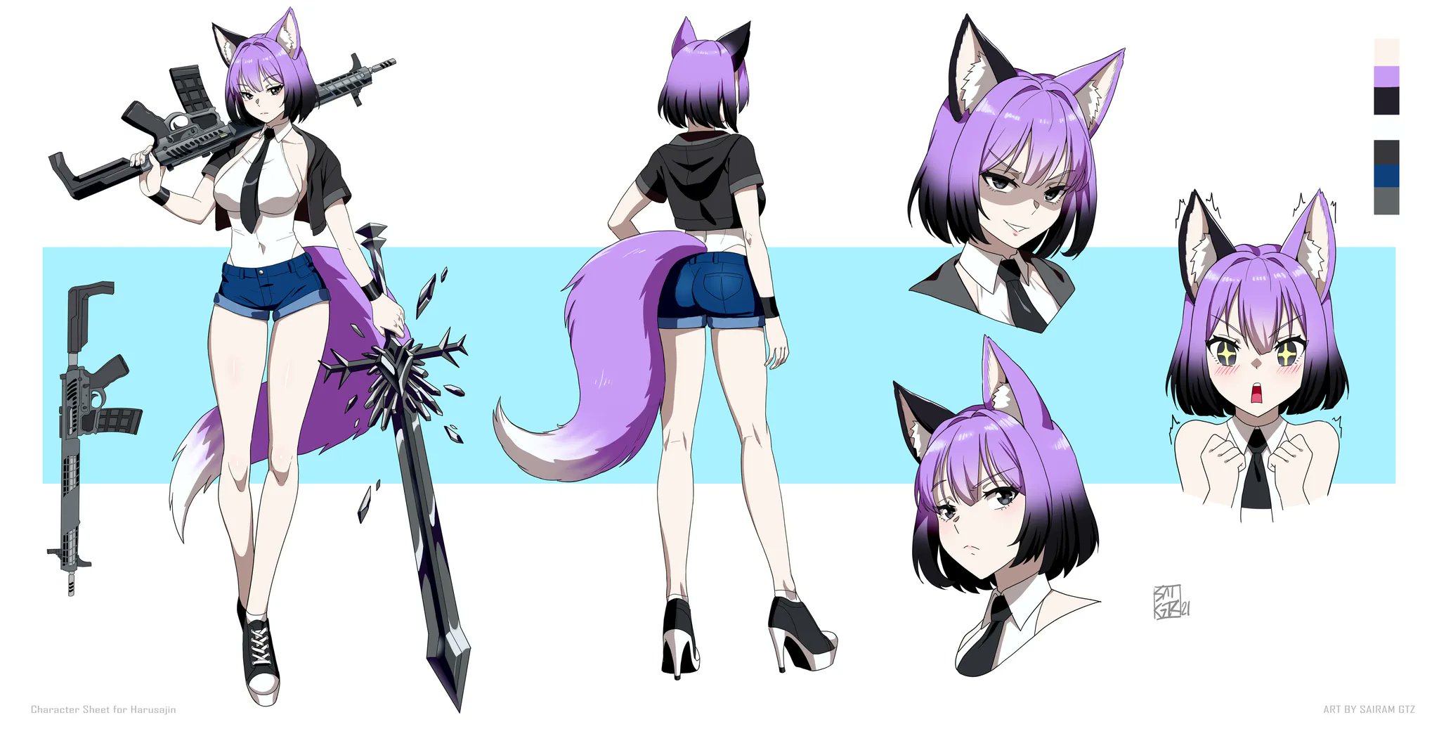 Sai Art on Twitter: "Character sheet commission for @harusajin from