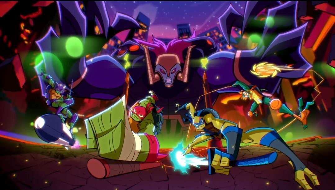 Wujishan2's tweet photo. @TMNT Happy Anniversary Rise Of The TMNT 🥳!!! 
💙💜❤️🧡🐢✨ https://t.co/sYT33B22ez