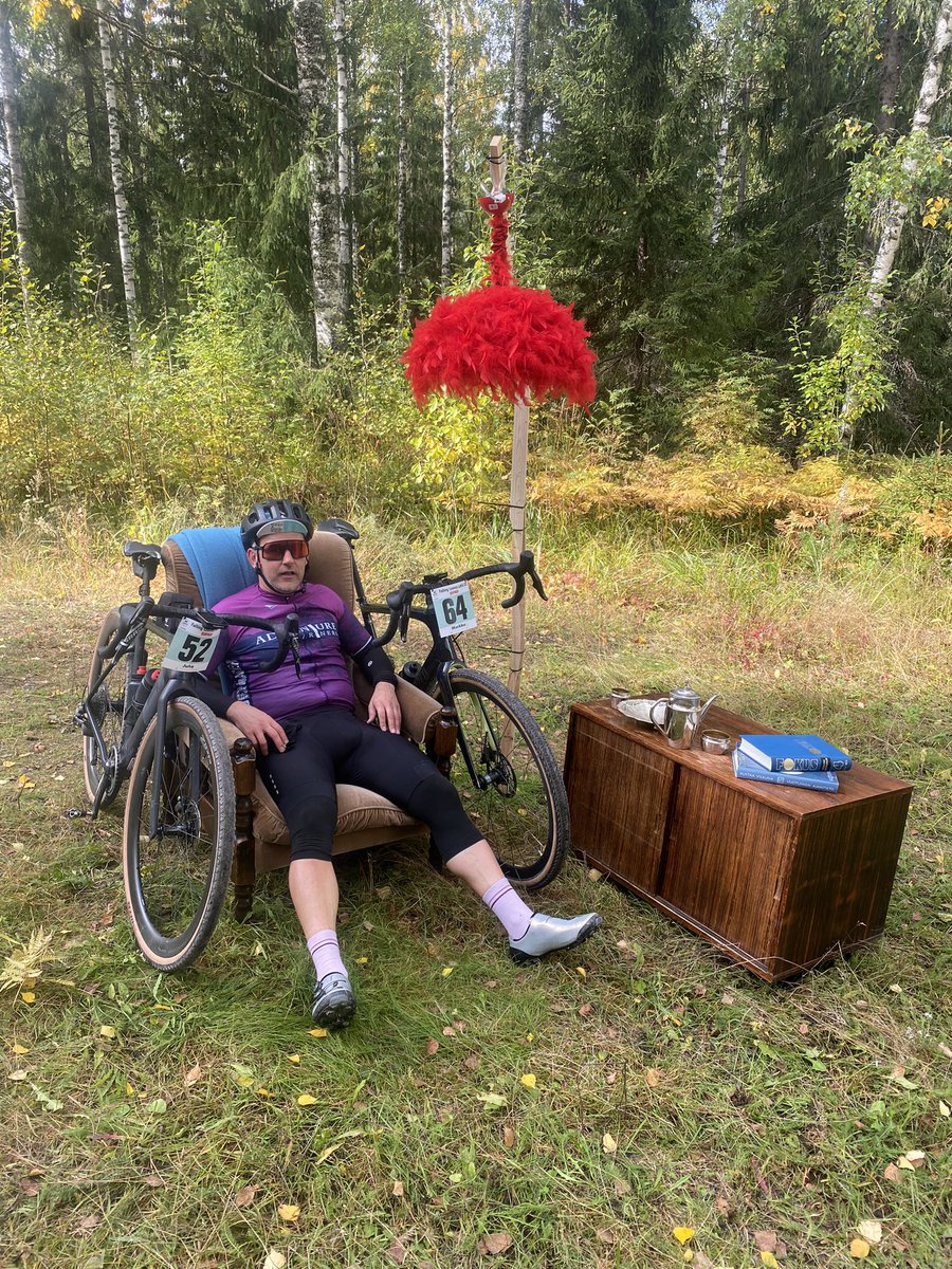 MarkkuMellanen's tweet photo. #fallingleaveslahti by @GravelNordic , what an #gravelcycling event 👏@jkhallikas needs to sit down to figure it all out.. #visitlahti (if you dare) https://t.co/jIlYJCL3Fl