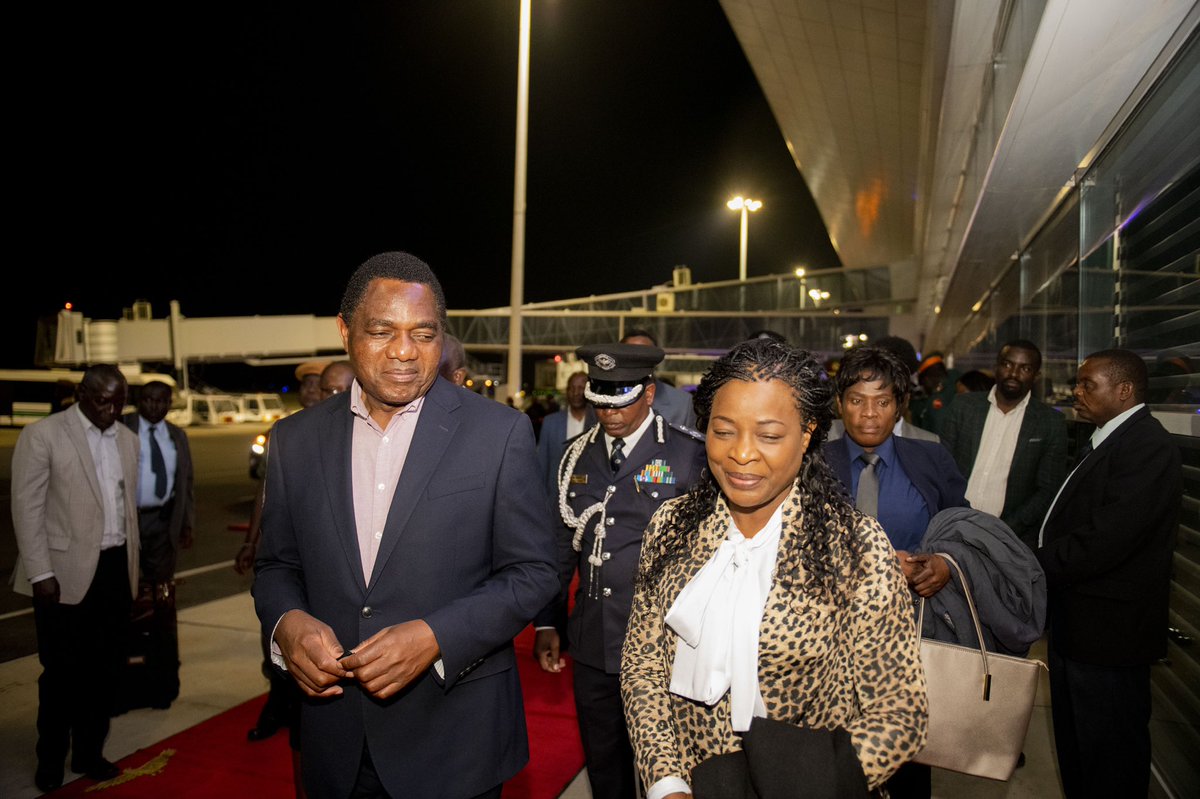 HHichilema's tweet photo. We’ve left for New York, USA to attend @UN General Assembly. 
Alongside our engagements at @UN, we’ll meet with captains of industry &amp; global investors. Trade &amp; investments is what will rebuild the economy &amp; in turn provide meaningful jobs for our citizens. #EconomicDiplomacy https://t.co/EK4TCFGuwI