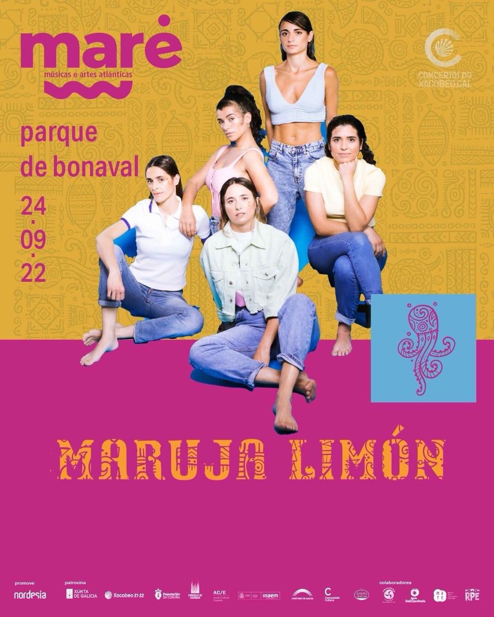 mare_compostela's tweet photo. 🎢 NOITE DO SÁBADO 24 💥
🎋 A segunda noite no #ParquedeBonaval golpea forte! Cunhas artistazas que non podedes perder:
🟡 @Marujalimonlive
🟢 @BksJames
🟣 @pongoklassic
🟠 @DiosketeCrew
🌀 Entradas en https://t.co/tBXIK8IRen
#EscenarioXacobeo2122 · @camino_xacobeo https://t.co/Phobm2qcrs