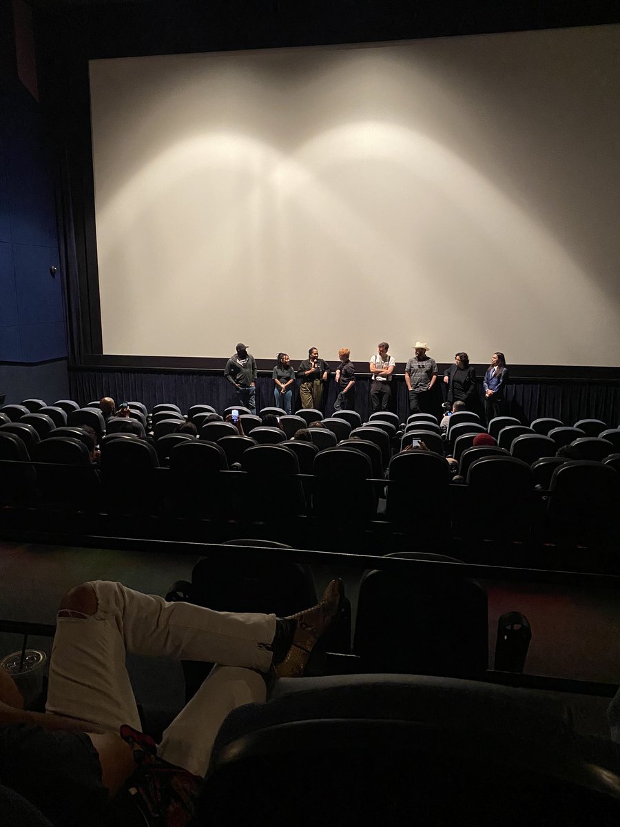 jazadelphia's tweet photo. Blurry proof that @klajohnson had her first film screening today and it was truly amazing. My favorite part was all of the incredible Black women in the room to cheer her on ♥️ https://t.co/auuvjMEXXA