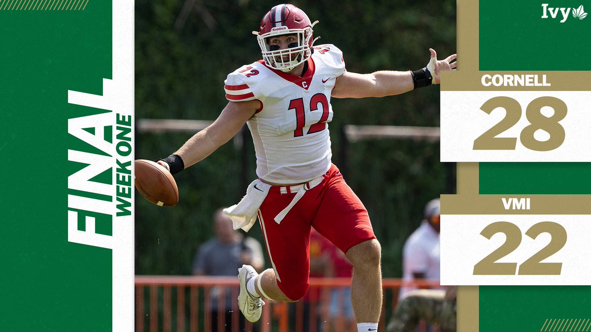 Ivy League (@ivyleague) on Twitter photo OPENING STATEMENT.
<a href="/BigRed_Football/">Cornell Football</a> travels down to Virginia and comes away with an impressive 28-22 road win over VMI. The Big Red never trailed in the game. 🌿🏈 OPENING STATEMENT.
<a href="/BigRed_Football/">Cornell Football</a> travels down to Virginia and comes away with an impressive 28-22 road win over VMI. The Big Red never trailed in the game. 🌿🏈