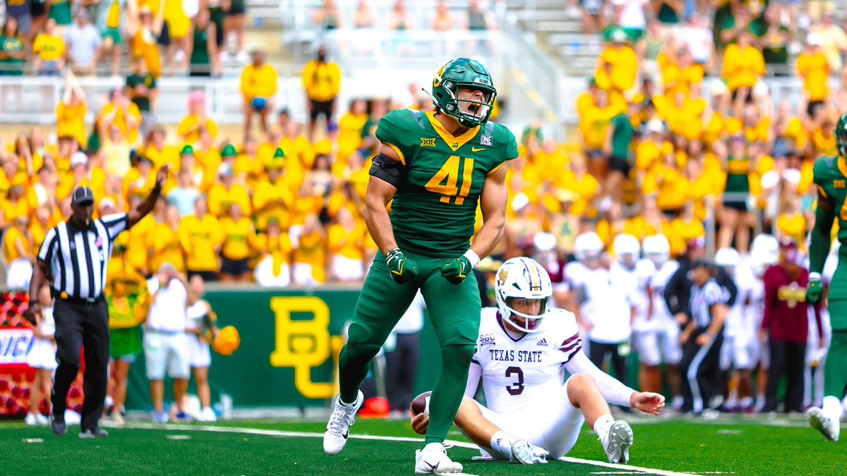 BUFootball's tweet photo. Today was a good day.

#SicEm | #PersonOverPlayer https://t.co/WWCRZ999RI