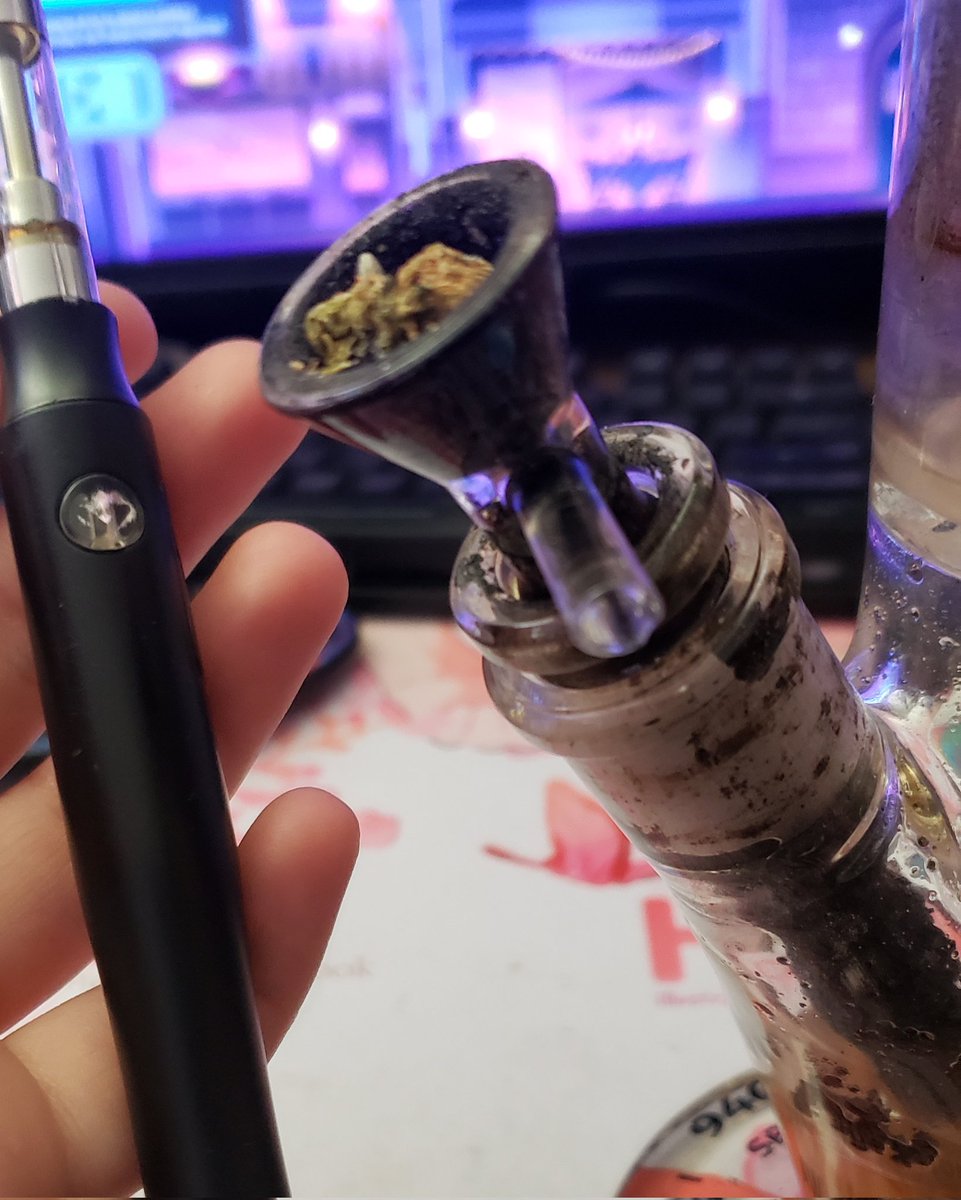 slowdxve's tweet photo. You enter the room and I'm chiefing these both at the same time, multitasking if you will. wyd (ft. my disgusting bong) https://t.co/JAe5OXtLDF