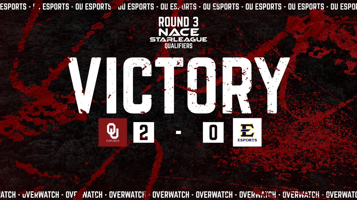 OUEsports's tweet photo. OU OW played two dominant matches against both Eastern Tennessee and Oklahoma City Universities before falling just short of Boise State. We are back next week for another chance in the @nacestarleague Qualifiers! 

#boomersooner #ouesports #sooneresports #overwatch https://t.co/nUW1b1wl8c