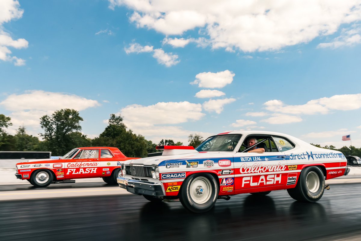 Braspion's tweet photo. One photo that I absolutely loved today. I got the chance to roll down Beech Bendโs drag strip with two legendary cars from the 60โs and 70โs. ๐ Might print this one. #MoparOrNoCar #MoParty https://t.co/tTBSrGDmTN