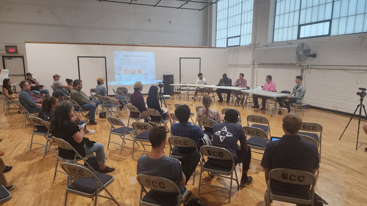 MNblockchain's tweet image. Web3 pros in Minnesota serve as panelists at this event today for @tcstartupweek. 

Thanks to @blockchain_bri @BrooksClifford @kingwillxm Hunter Dansbury and Tayo Daniel.

#TCSW2022 
#Web3