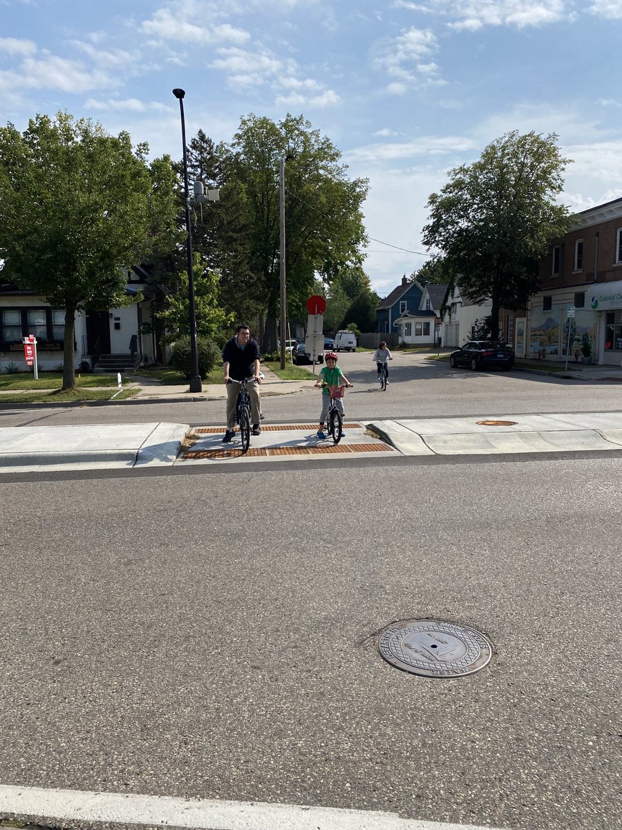 Great bike lane and drainage infrastructure in Minneapolis!