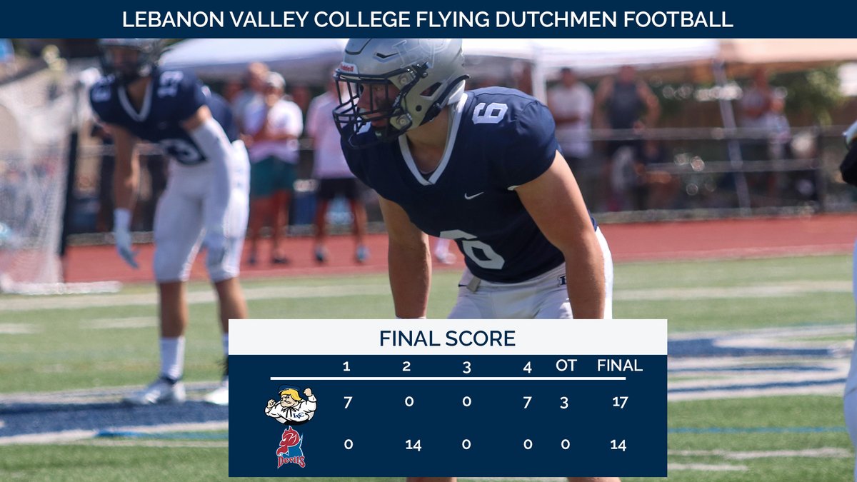 Ryan Enright had seven tackles and a big fourth quarter interception to lead <a href="/LVCFootball/">LVC Football</a> to a big overtime victory at FDU-Florham to begin conference play! The Dutchmen will look to make it two straight next Saturday hosting Wilkes!

#GoDutchmen
#lvcfb
#d3fb