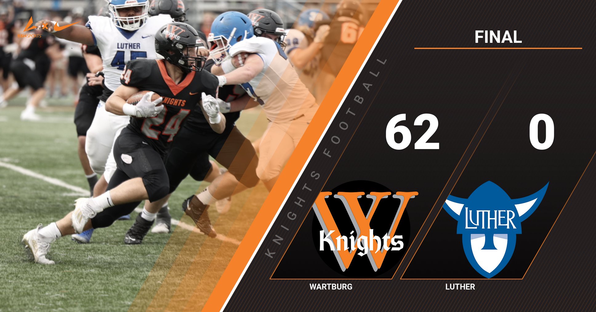 Wartburg Athletics on Twitter "Knights win! 🔥 Wartburg 62, Luther 0