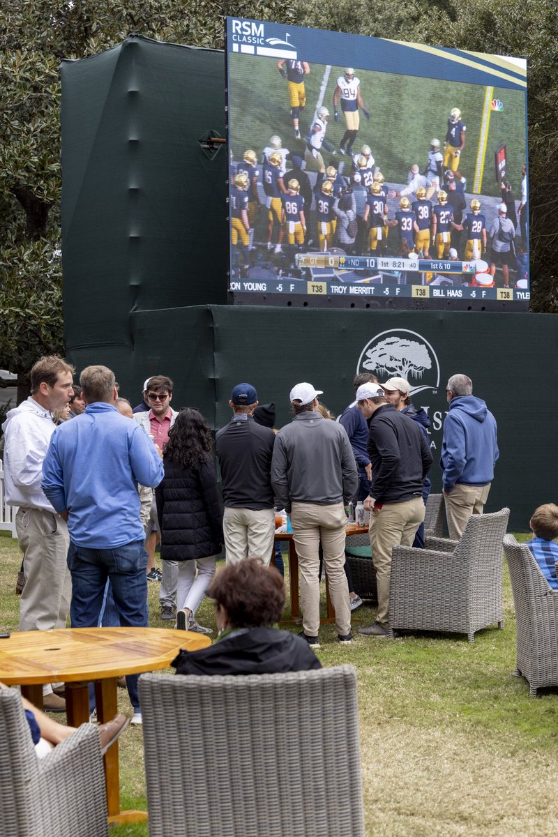 TheRSMClassic's tweet photo. Enjoy the Golden Isles Green tournament week!
The area includes:
• @Golden_Isles Tent
• @southernsoulbbq
• Jumbo Video Boards for all the ⛳️ and 🏈 action
• Bar
• Merch Tent
Thank you @Golden_Isles for making this area the place to be! #PoweredByPartners #RSMClassic https://t.co/dAqnuCCaqF