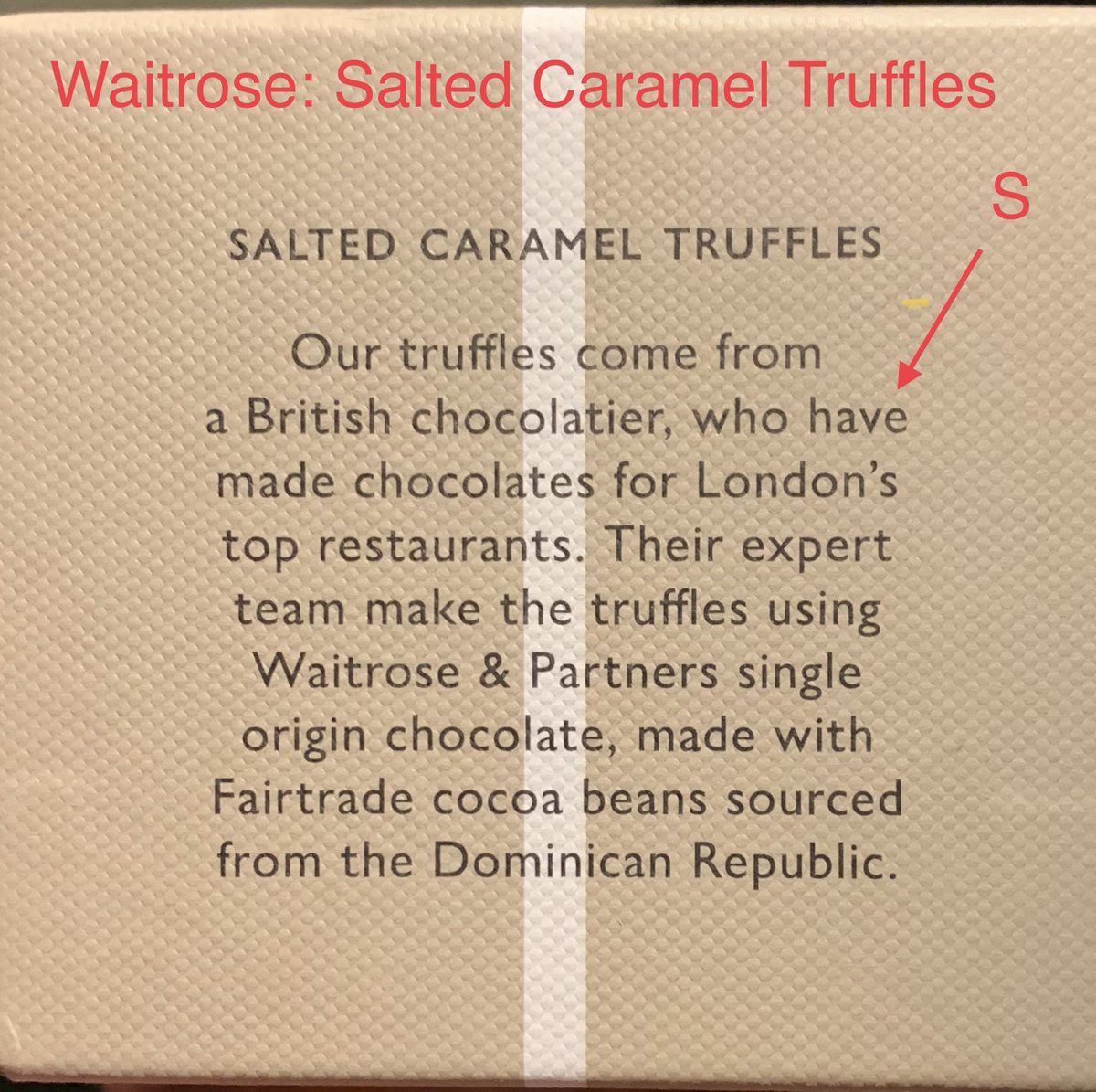 SUCCESSFULDATNG's tweet photo. @Waitrose sadly fail to check the language used on their luxury packaging :-( https://t.co/BOLku6spKx