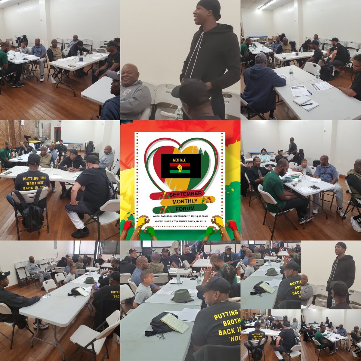 MikeB4Bklyn's tweet photo. MEN TALK!!!
🔵🔵🔵🔵🔵🔵🔵🔵🔵🔵🔵
Another Great Conversation!
We "Talk to Transform"
🔵🔵🔵🔵🔵🔵🔵🔵🔵🔵🔵
#communityconversationandcollaborationinc
#BuildingCommunityTogether
#ThisAD57 https://t.co/CzS4a6nb7T