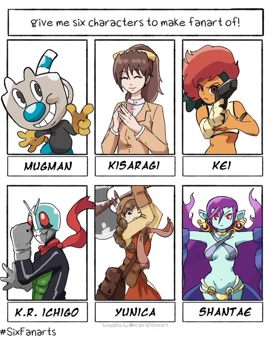 Six characters 