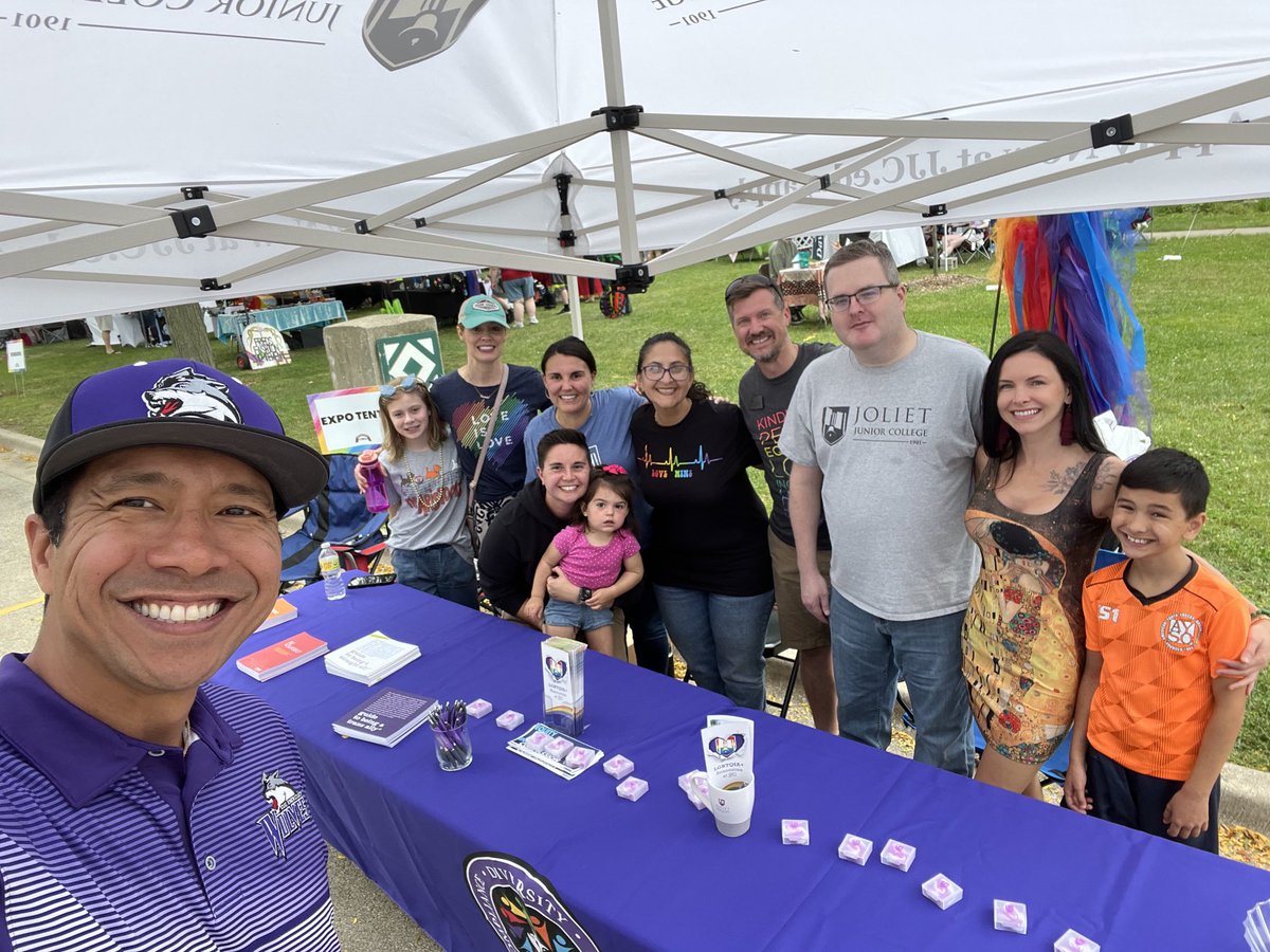 ⁦<a href="/JolietJrCollege/">Joliet Junior College</a>⁩ table at the Joliet Pride Fest!!! 🏳️‍🌈