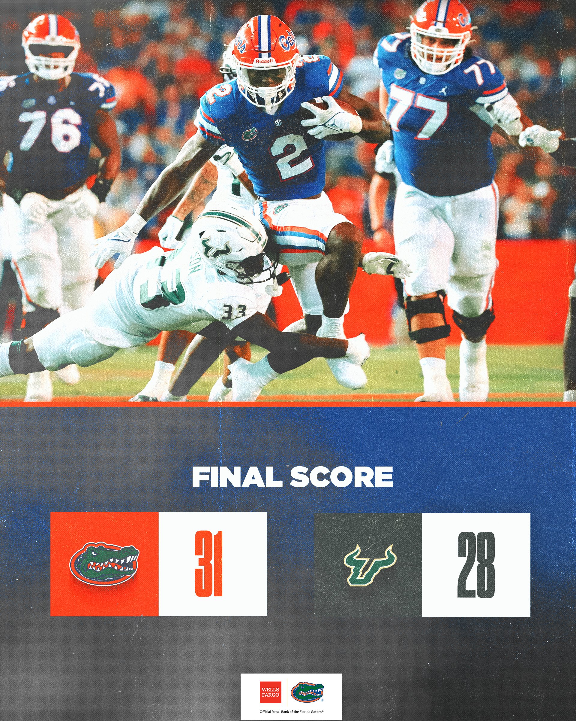 Florida gators football score deals