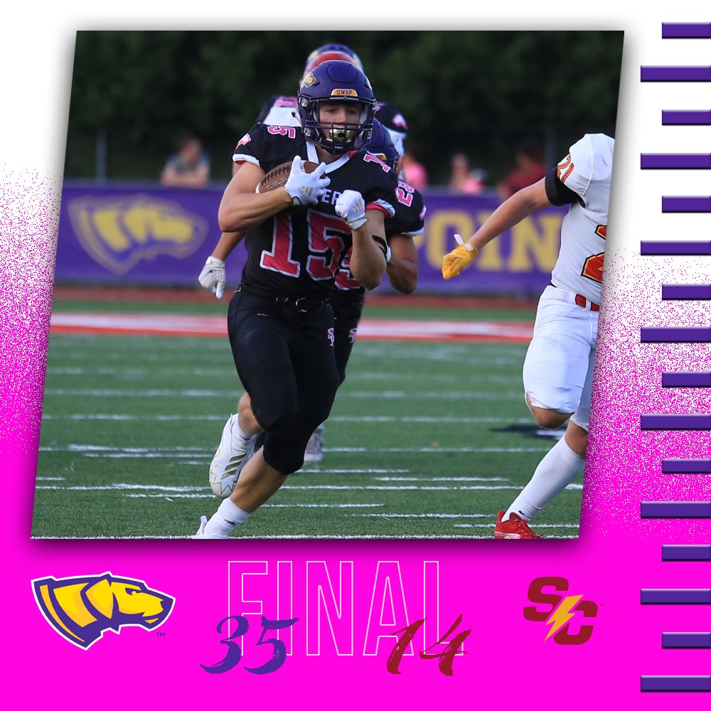 What a game for Brycen Cashin! 167 yards rushing and 3 TDs as <a href="/UWSPFootball/">UWSP Football</a> wins! #Pointers with 4 INT on defense too!