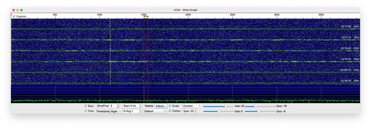 W8TAU's tweet photo. @sophaskins No, still not hearing you. 😢
Just judging my the telescopic antenna length I have right now... 30m is probably not the best band for the MFJ-1899T to receive and you know how silly my setup is, so it's probably a me problem. https://t.co/qC1sOqbGLc