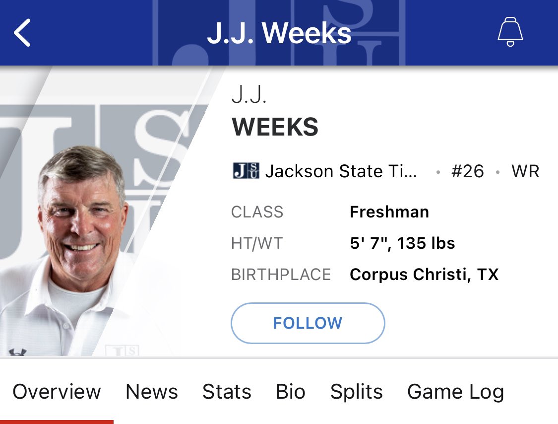 jacob_dukes4's tweet photo. Poor JJ has had a rough freshman year… @ESPNCFB @BleacherReport @GoJSUTigersFB https://t.co/SqVo2rw7MH