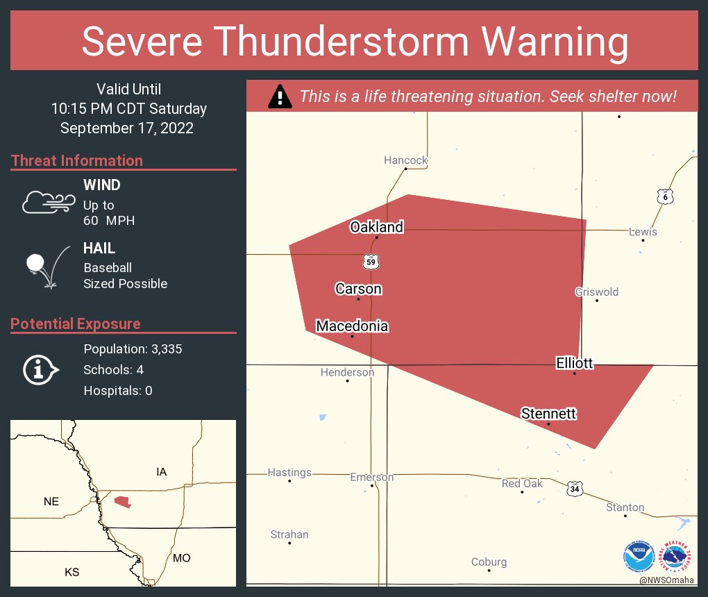 NWS Severe Tstorm on Twitter "Severe Thunderstorm Warning including