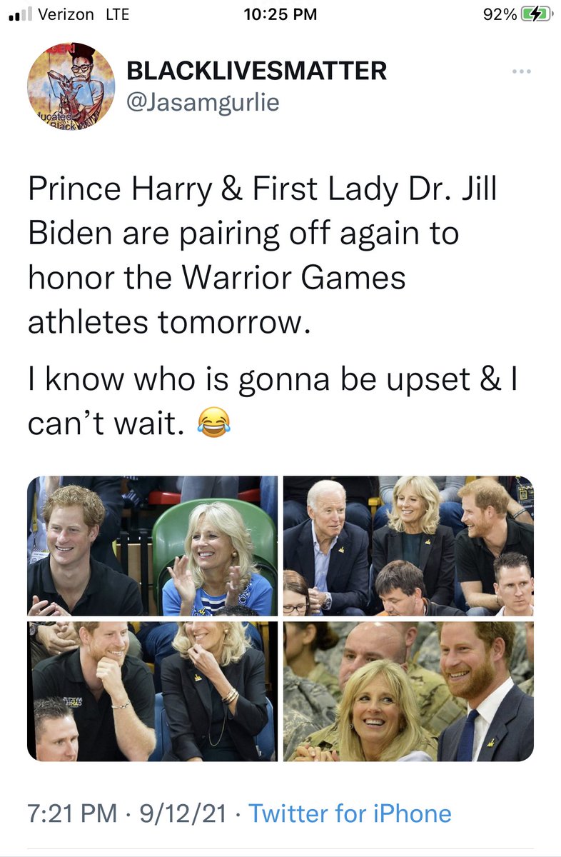 I wish the Biden’s would visit Prince Harry &amp; Meghan while in UK. Bet the tabloids would lose their minds! #GoodKingHarry