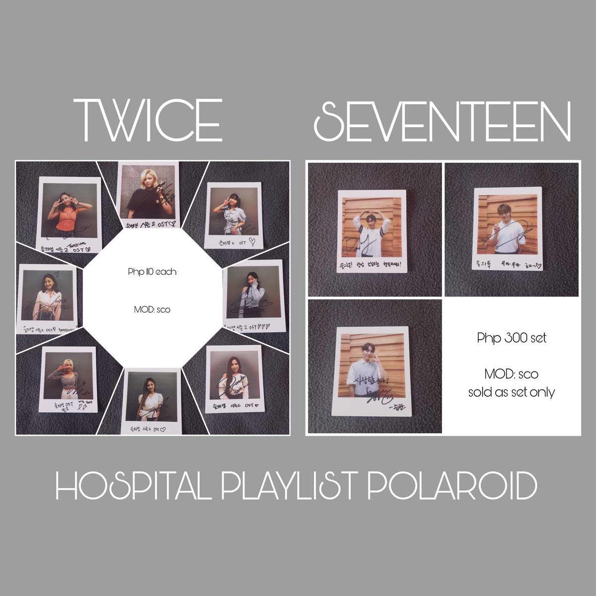 thebookpage's tweet photo. WTS LFB PH

TWICE &amp; SEVENTEEN Hospital Playlist Polaroid

✅️110 each + sf
✅️in good condition
✅️COD via shopee

Link:https://t.co/69ygj2ZUDF

Tags: twice svt hosplay pola https://t.co/2XVmipaQy4