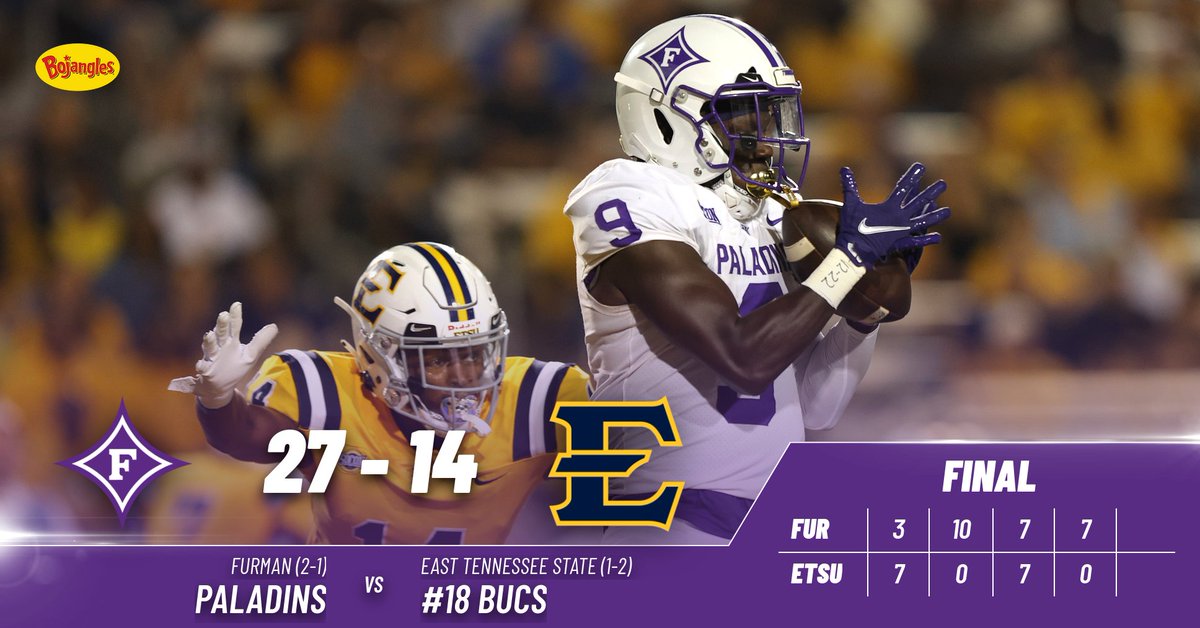 PaladinFootball's tweet photo. Dins Win! #FUAllTheTime https://t.co/95g8pP6GnM