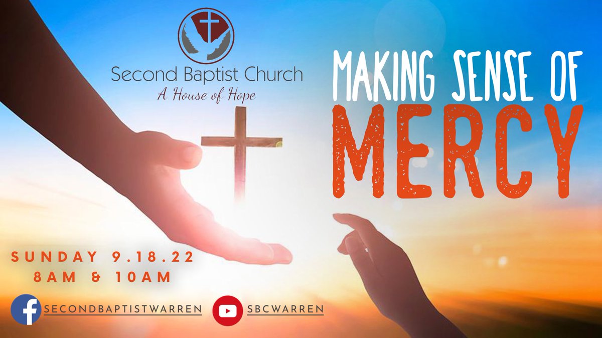 sbcwarren's tweet photo. You ever look over your life and wonder how you made it? Well, that’s nothing but God’s Mercy and that’s our word for Sunday! 

Join us for #BackToChurchSunday at @sbcwarren as we thank God for His Mercy! See you at 8am &amp; 10am. #MakingSenseOfMercy #SBCWarren #AHouseOfHope https://t.co/8xl4DxziSP