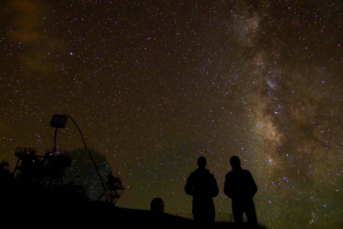 A brief break from the hard work. Spot the telescope camouflaged in the stars. With James from project partners <a href="/Lumi_Space/">Lumi</a> and our team from <a href="/durham_uni/">Durham University</a> <a href="/DurhamPhysics/">Durham Physics</a>.