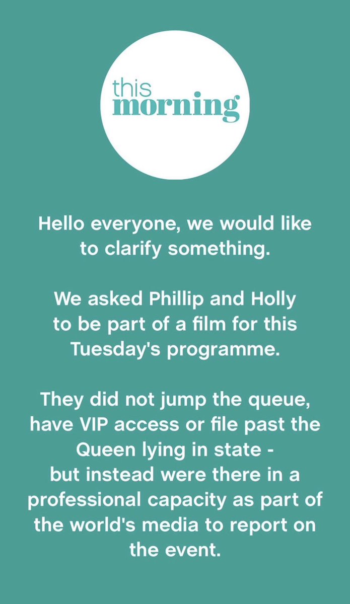 KirstyCM's tweet photo. Rubbish! Literally on camera walking past everyone. #ThisMorning #HollyWilloughby #PhilipScofield https://t.co/OvcWOKpFlS