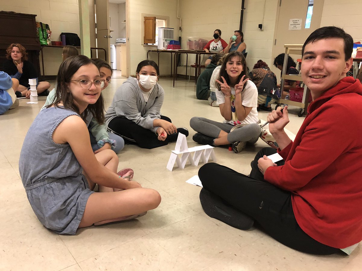 RTCyouth's tweet photo. Great day at rehearsal today! Team-building exercises, prop construction, scene read-through a, vocals and choreo! Busy, busy, busy! https://t.co/aQJYJZaOpR
