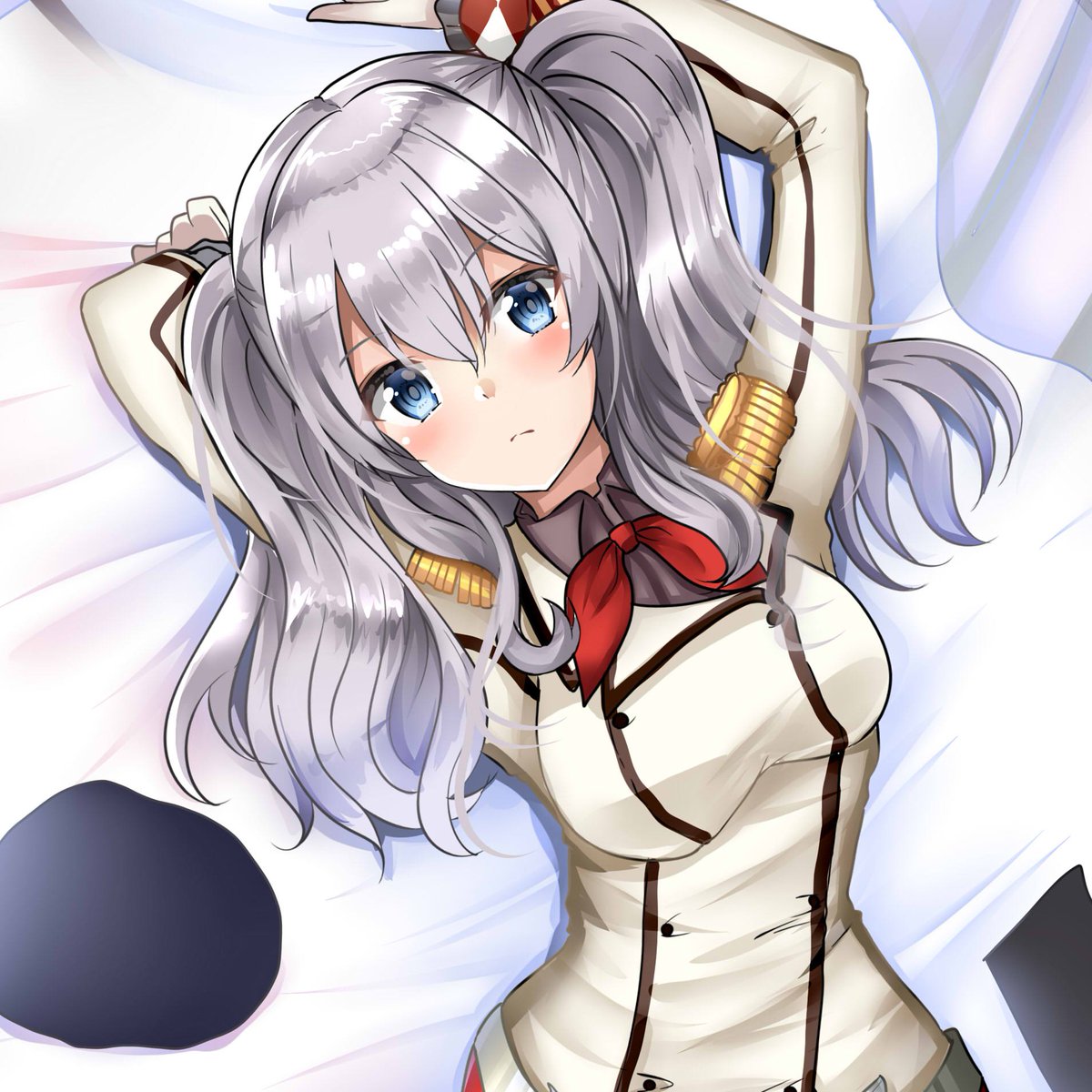 鹿島(艦これ) 「おはようございます。今日は少し出かけてきます(`・ω・')ゞ本日も一日頑張ってい」|火村 モリタカ＠/5月COMITIA144（B51a)/その次は神戸かわさき10のイラスト