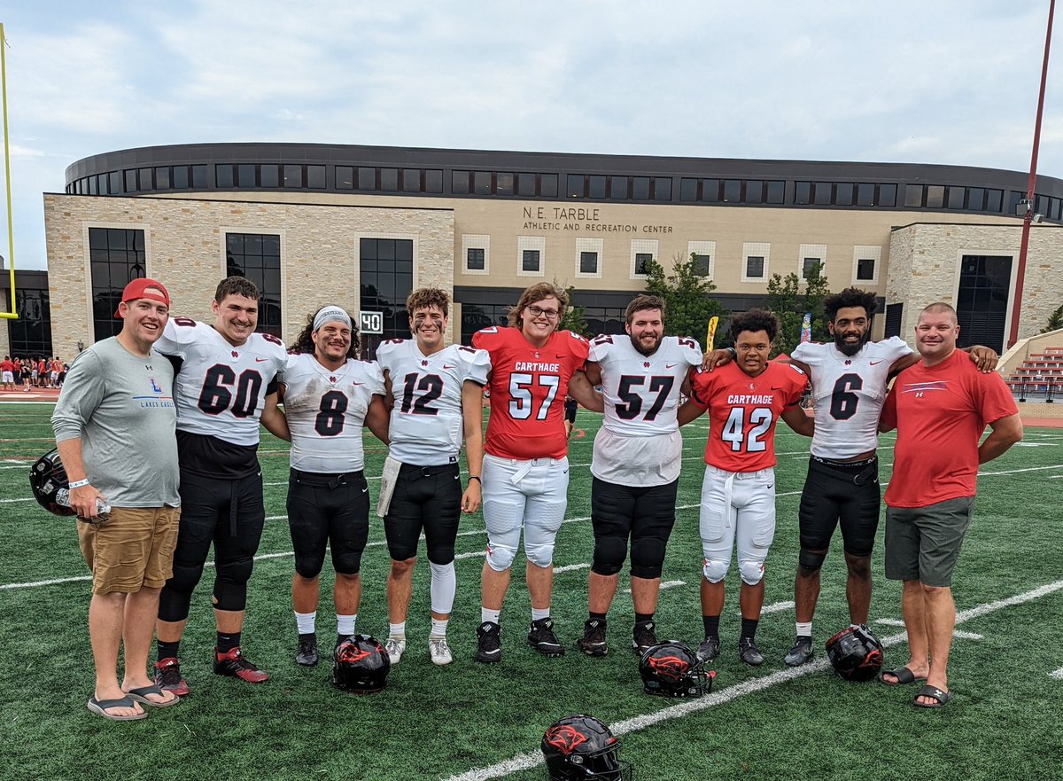 <a href="/CoachEllerman/">Coach Ellerman</a>  and I got to watch 7 former <a href="/LakesFootball1/">Lakes Football</a> play today! <a href="/EthanGreenie_11/">Ethan Greenfield</a> <a href="/jake9johnson/">Jake Johnson</a> <a href="/DeAngelo_Hardy1/">6️⃣</a> <a href="/Grupka23/">Jack Grupka</a> <a href="/johnsullivan79/">John Sullivan</a> <a href="/CameronGoodson5/">Cameron Goodson</a> and Mark Hunter 🦅🦅🦅