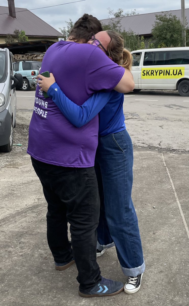 This is the embrace of Tudor from <a href="/RomaniaYMCA/">YMCA Romania</a> , and Anastasia from #YMCA Karpaty, who have been working together and traveling to the Ukraine/Romania border from their towns to serve people in need, develop global leaders,  and build communities that care for each other.