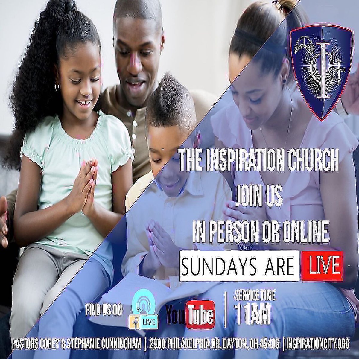 PastorCoreyC's tweet photo. It’s HOMECOMING Inspiration Nation! Join us for Homecoming Service @ 11am at The Inspiraton Church 2900 Philadelphia Dr. Dayton, OH 45405 then the AFTER PARTY from 1pm to 3pm at Joy Banquet Hall 1914 Needmore Rd. Dayton, OH 45414. https://t.co/LBdrJMmQ4c