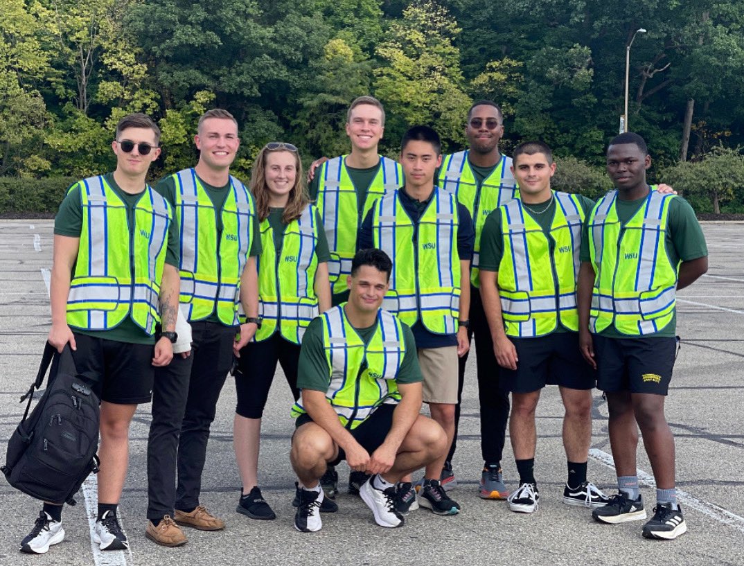 WSURaiderBN's tweet photo. Wright State Army ROTC Cadets helped participate in the Air Force 5k Marathon by helping keep the course safe for runners this weekend! Great job Raiders!
#WrightState #AirforceMarathon #ArmyROTC https://t.co/1eNV7Fh8hu