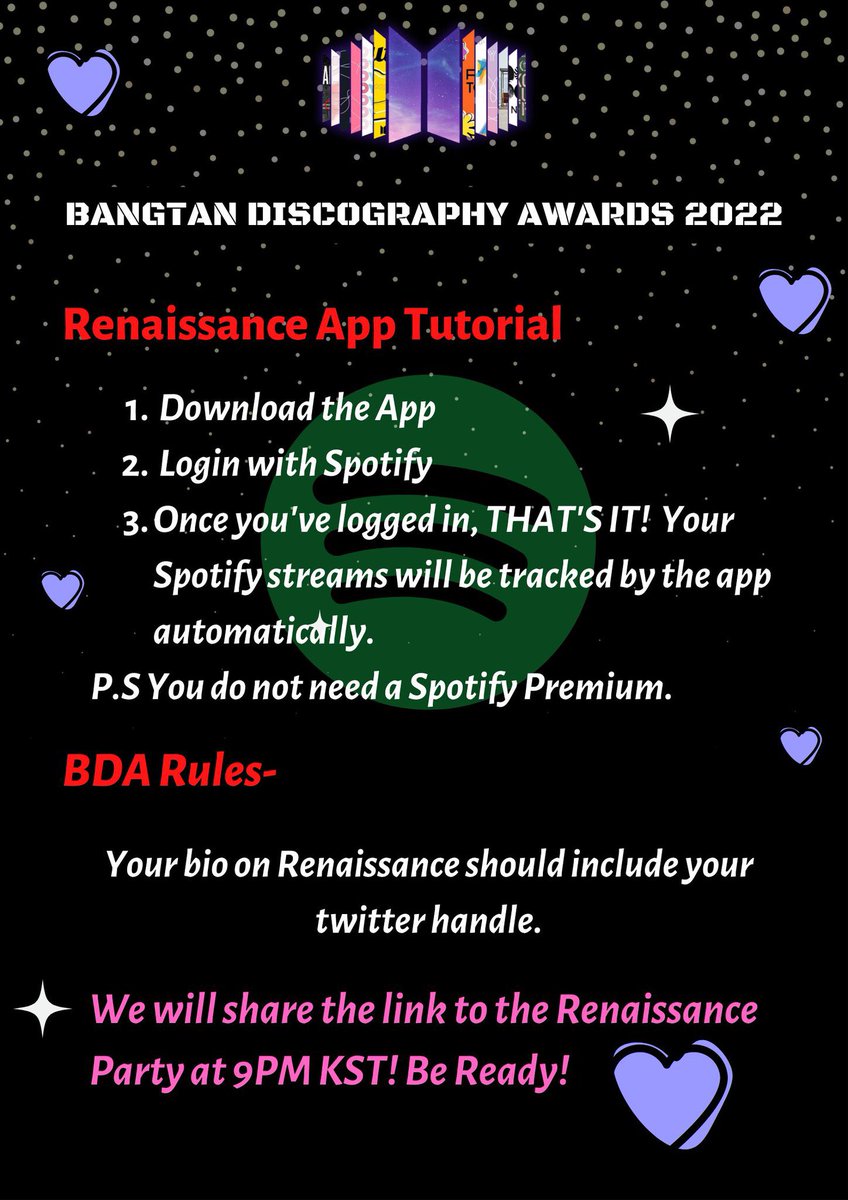 bdawards2022's tweet photo. ARMY!!! π₯ #BDAs2022
Are you ready for our streaming party? Are you ready to win??
When? Sept. 18. 9PM KST.
Here are the rules and bases of #BDAStreamingParty π
DM us if you have any questions! https://t.co/O52p6rzgxI