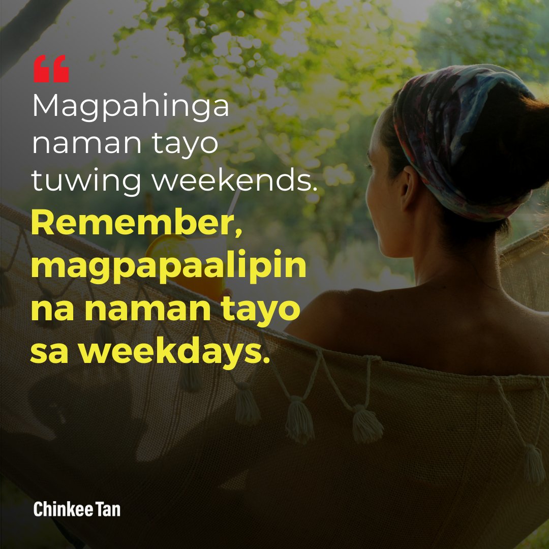 chinkeetan's tweet photo. Alam mo na yan! π
πββοΈπ
=================
Be wealthy and debt-free. Visit: https://t.co/sVa8UVeKKK
#weekends #restday #hugotquote https://t.co/io2yAnyfb2