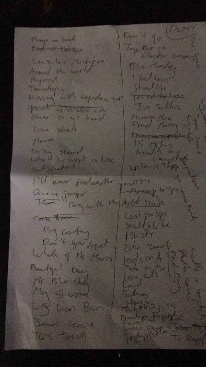 Tonight’s playlist