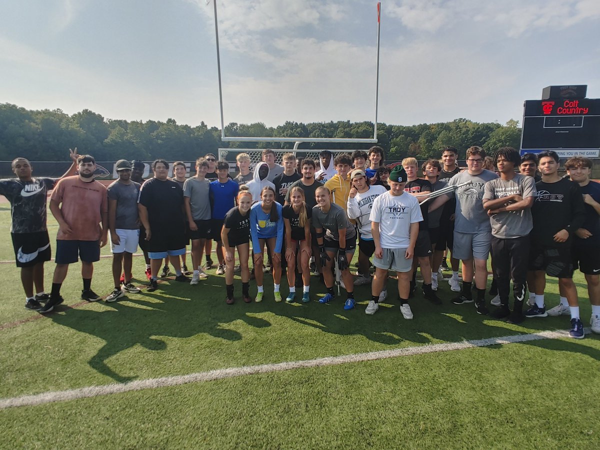 troycoltsfball's tweet photo. After an awesome night battling it out w/ Ferndale, seeing the stands packed &amp; talking to many great alumni the coaches add on a soccer PK win over the players. Shout out to Lizzie B, Kate H, Alexa V, &amp; Ava F for representing the coaching &amp; coming thru in OT for the W.

We are TC https://t.co/mgECPMebgV