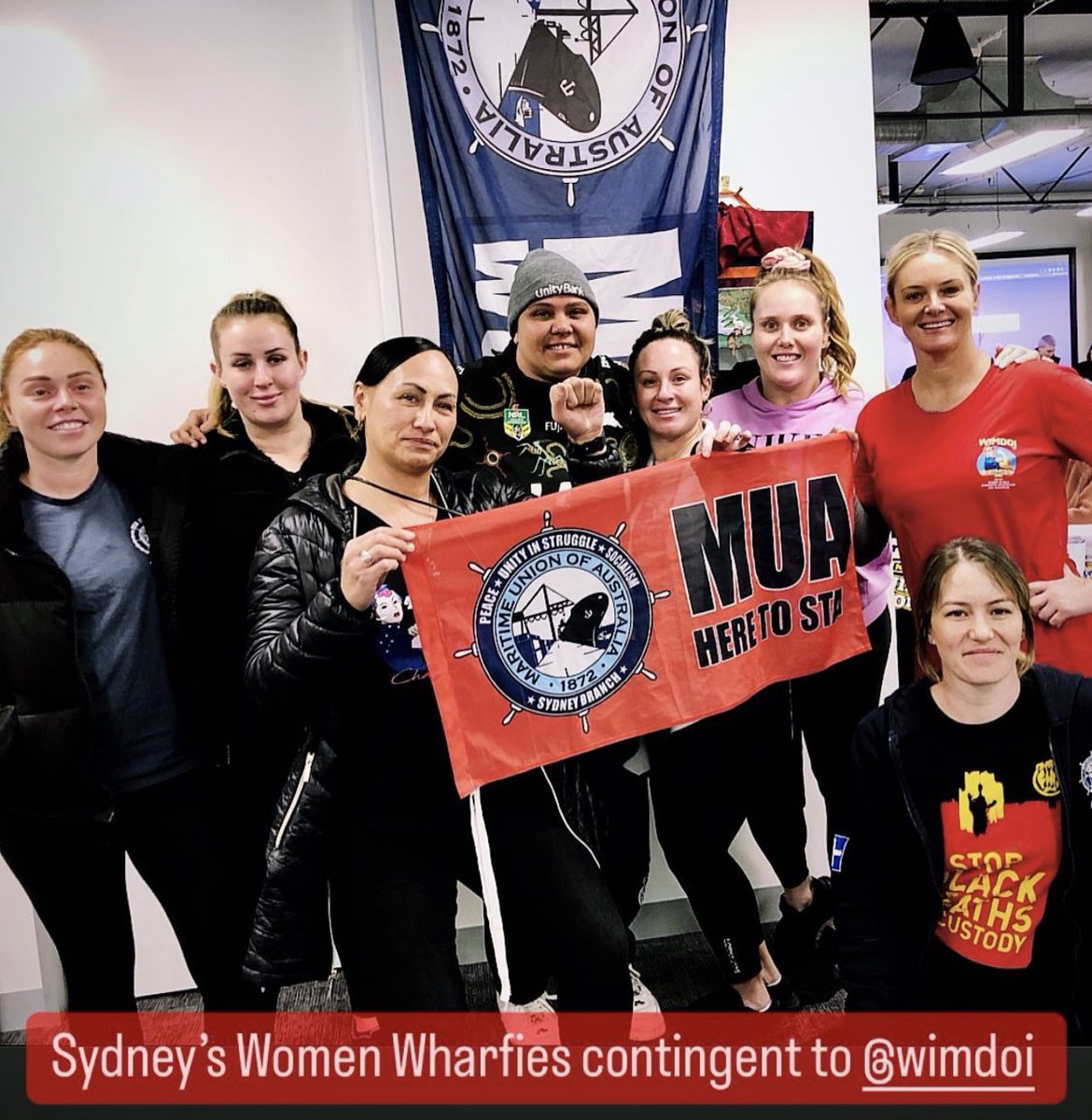 MUASydneyBranch's tweet photo. MUA Sydney women at @wimdoi this week 💪🏽💪🏽♥️ #wimdoi #ausunions https://t.co/7GKmSnwJJh