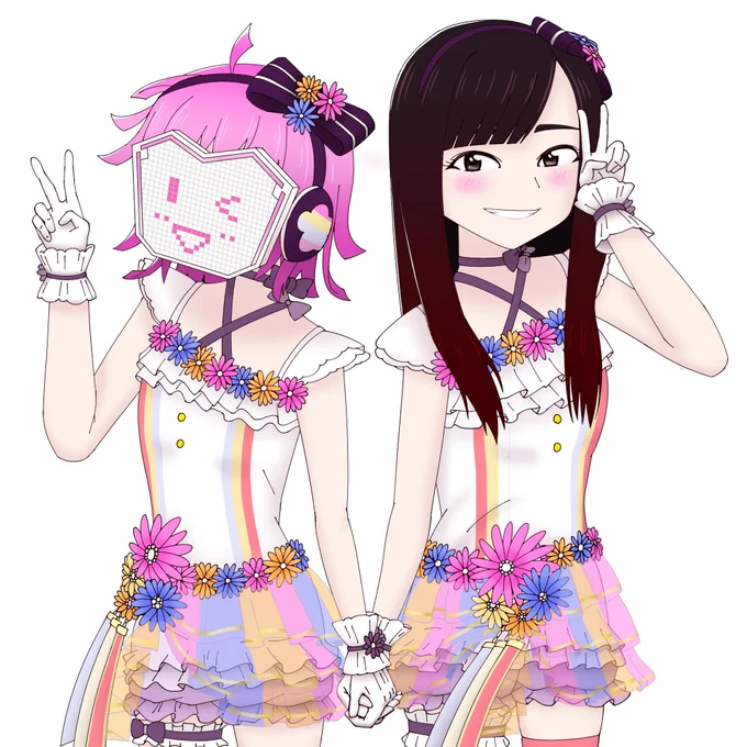 #最近フォローした方は知らない過去作を晒す虹ヶ咲のマッチングフェスや1stとかでフラスタ描いてましたアニメ2期も終わって、虹ちゃんがものすごくでかい存在になっててすごく嬉しい今日のライブも楽しもうね!! 