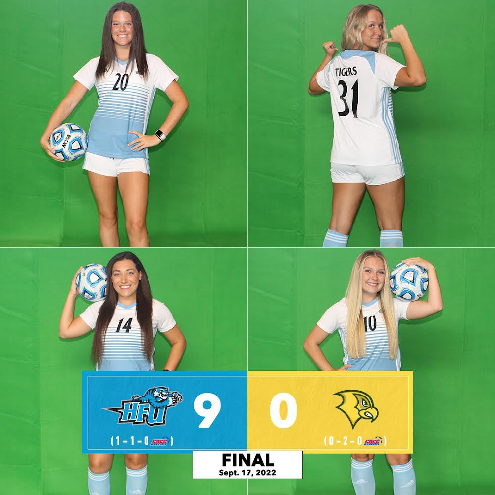 Four Tigers score twice as <a href="/HFUwomenssoccer/">Holy Family WSOC</a> nets 9️⃣ for the first time in 11 years

Monaco: 2 Goals, 1 Assist
Comontiski: 2 Goals, 1 Assist
Stephan: 2 Goals, 1 Assist
Nothnagel: 2 Goals
Loper: 1 Goal, 1 Assist
Ziegler: 2 Assists
Maguire, Hess, Prinos and Ava Hooten: Assist