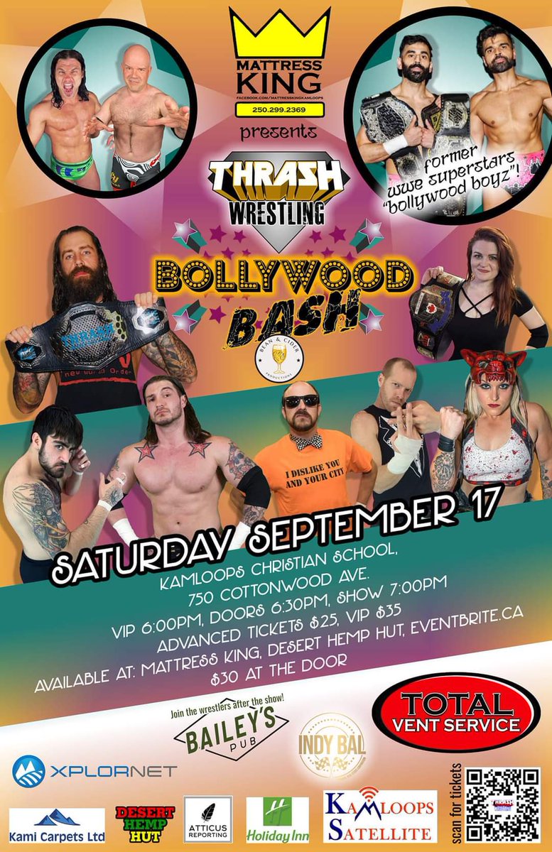 lionwarriorab's tweet photo. Almost time for some #thrashwrestling #bollywoodbash ! 
Tag team main event the #beefylions take on @BollywoodBoyz - I can feel something in the air tonight 🦁 new champions! #kamloops #YKA https://t.co/IrJiez4oHw