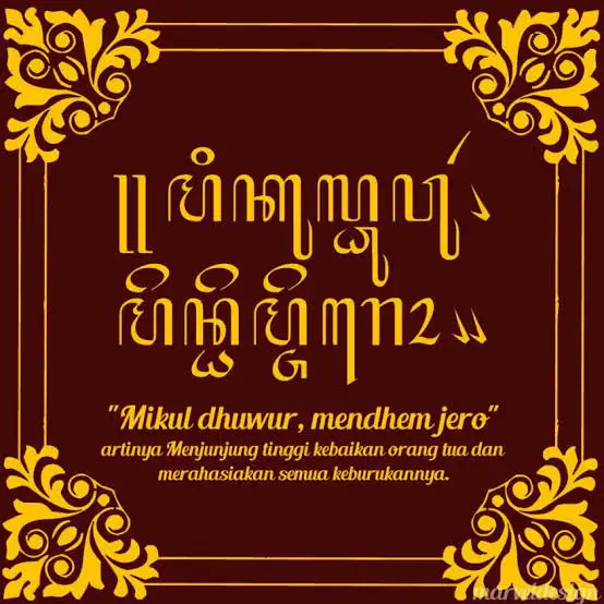 Mikul Duwur, Mendem Jero

Bab adab !
Yakni perihal pembentukan karakter terhadap Trah Jawa dengan nilai-nilai keluhuran, kemudian memliki harapan melahirkan kearifan-kearifan.

Bahwa ajaran Leluhur Wong Jawa dari abad ke abad sangat identik dengan "Kawicaksanan"