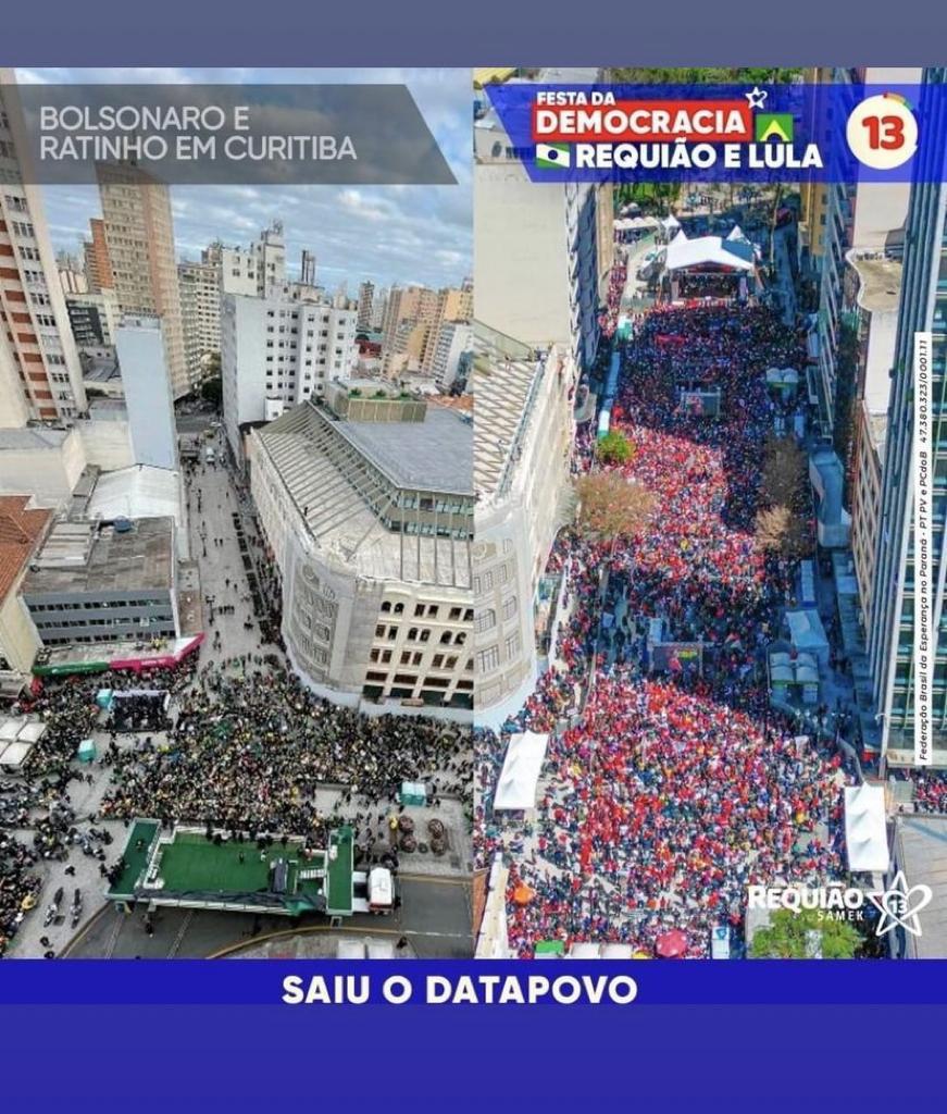 lrenanromag's tweet photo. A imagem fala por si só! 

O retorno triunfal de Lula à Curitiba 🌟

#BrasilDaEsperanca 
#LulaNo1oturno 
#LulaEmCuritiba https://t.co/c0BN72v8mb