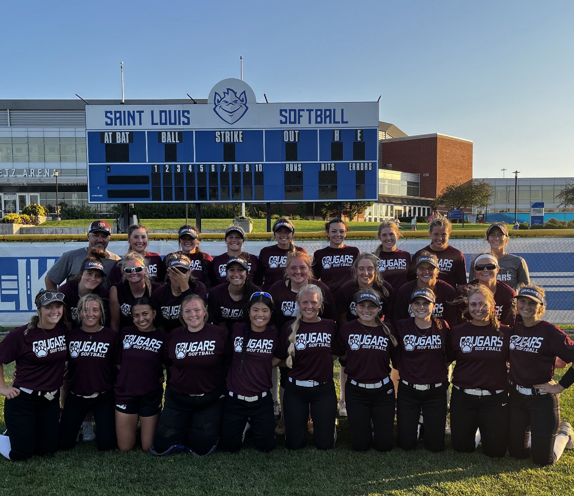 SCCougsSoftball's tweet photo. Thank you to @SLUSoftball for hosting today! Played two very talented squads today! #Cougs https://t.co/LQhvzTcEC3